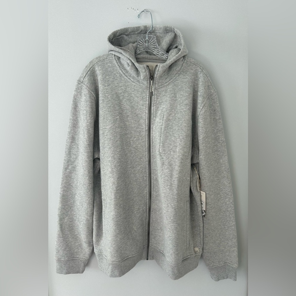 VUORI Seaside Hoodie Full Zip Jacket Light Heather Gray Men's XXL New With Tags